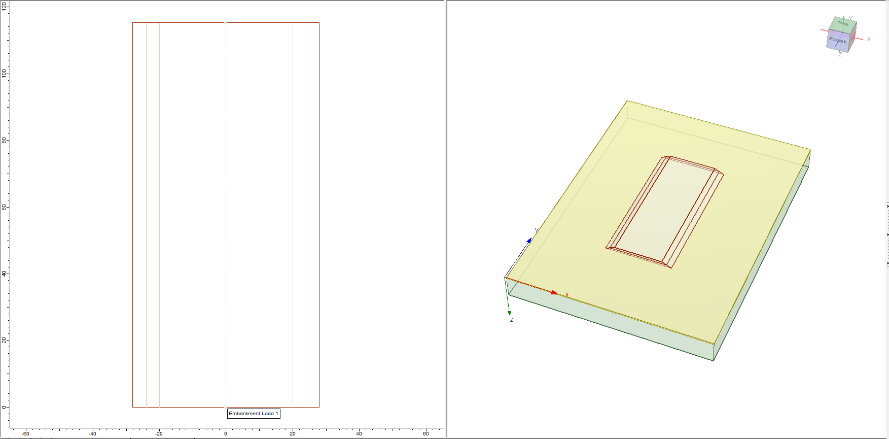 2D and 3D View of Model